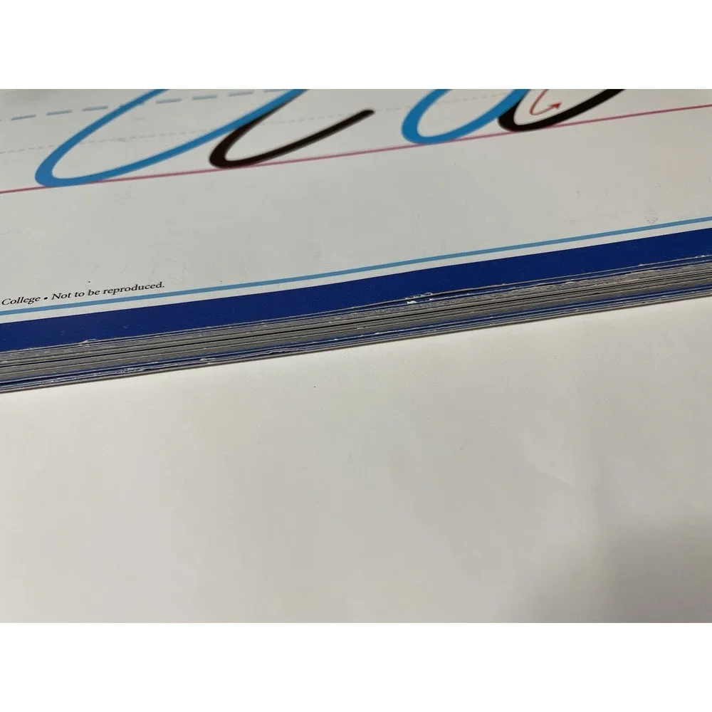 VTG Cursive Pensacola Christian College 1995 Classroom 12 X 9 Cards A-Z & 1-10